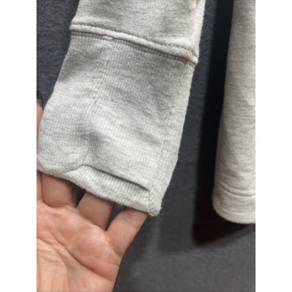 Athleta Pranayama Wrap Soft Thumbholes Cardigan Light Grey Heather Women Size MP - Picture 7 of 12